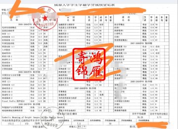 成都大学出国留学中文成绩单打印案例