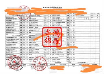 重庆工商大学出国留学成绩单打印案例