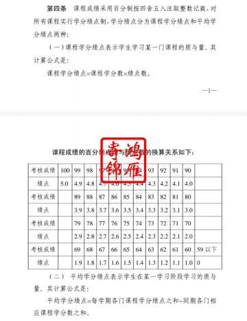 广西师范大学出国留学成绩平均学分绩点计算方法证明GPA