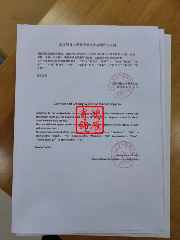 武汉科技大学研究生成绩评定证明打印案例