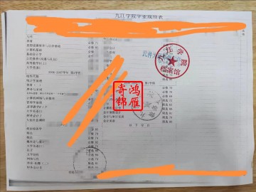 九江学院中文成绩单打印案例