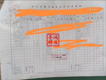 私立华联学院中文成绩单打印案例