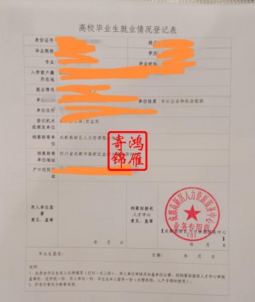 成都高新区人力资源服务中心办理高校毕业生就业情况登记表盖章案例