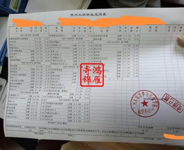 贵州大学档案馆打印中文成绩单代办案例