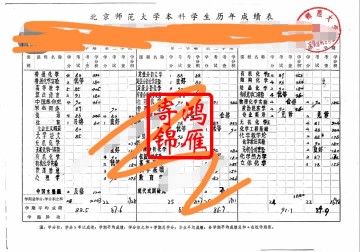 北京师范大学中文成绩单打印案例