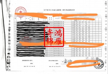 辽宁装备制造职业技术学院新生录取花名册复印案例