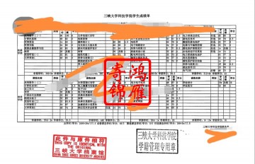 三峡大学科技学院出国留学中英文成绩单打印案例
