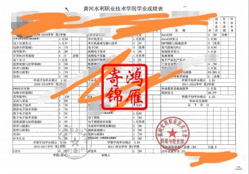 黄河水利职业技术学院出国留学成绩单打印案例