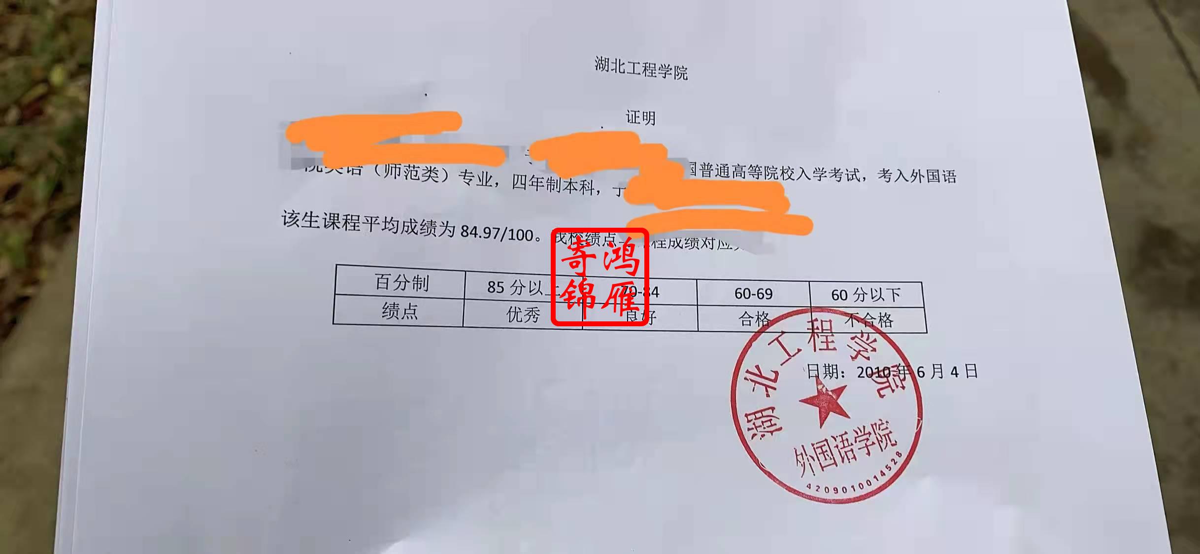 湖北工程学院成绩单均分证明盖章代办案例.jpg