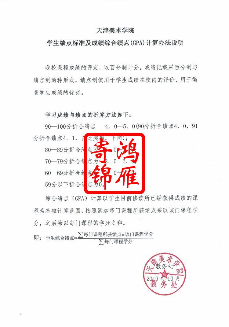 天津美术学院学生绩点标准及成绩综合绩点(GPA)计算办法说明(中版文).jpg